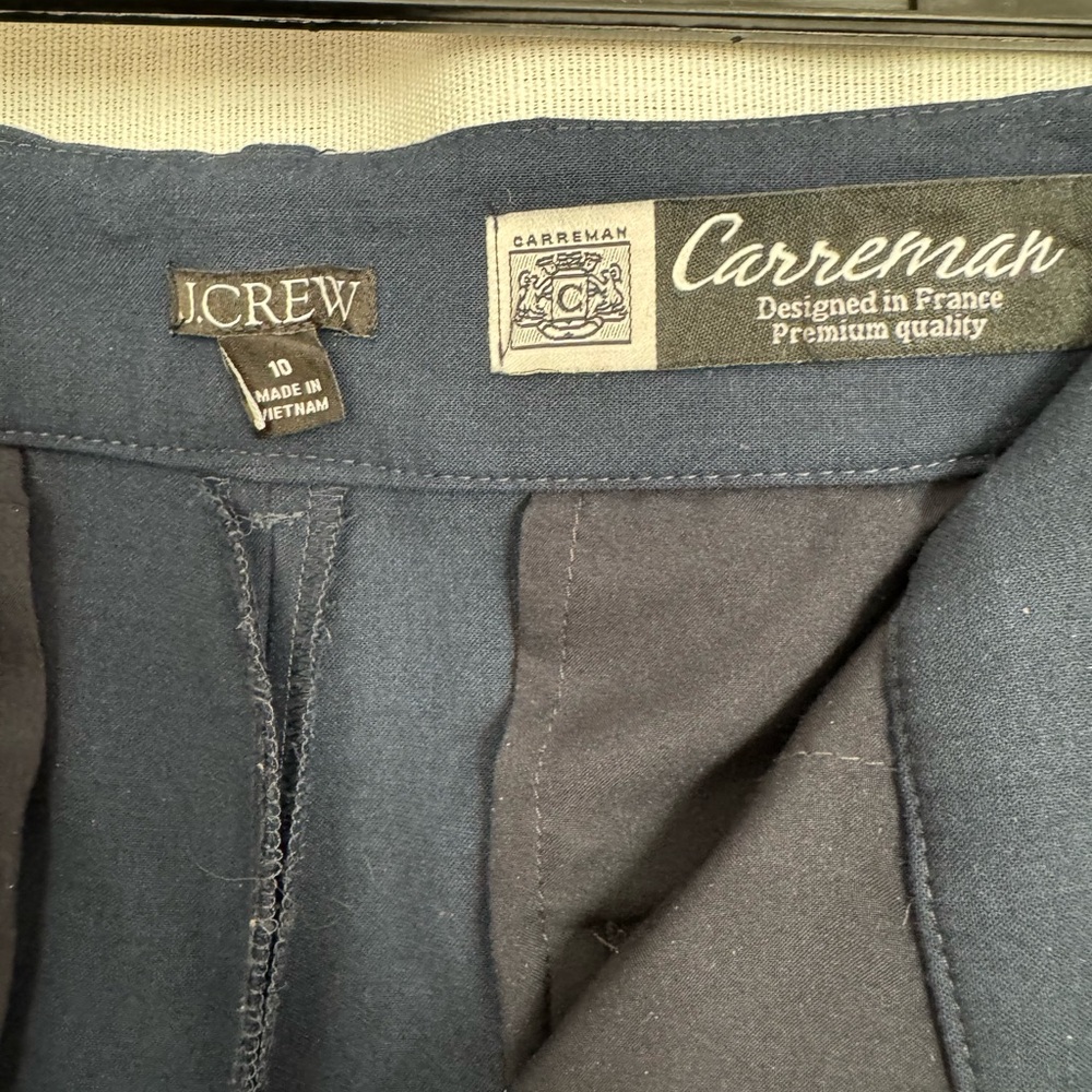 J. Crew Natalia Crop Navy Size 10 - Picture 4 of 4